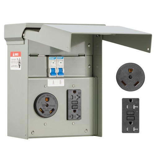 Temporary power outlet panel - power,